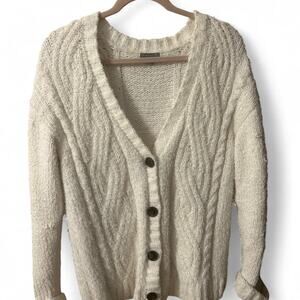 Cream cable knit cardigan